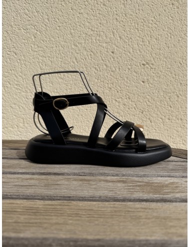 Sandalias con tiras y anillo Onifai Noir