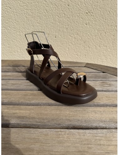 Sandalias con tiras y anillo Onifai Brown