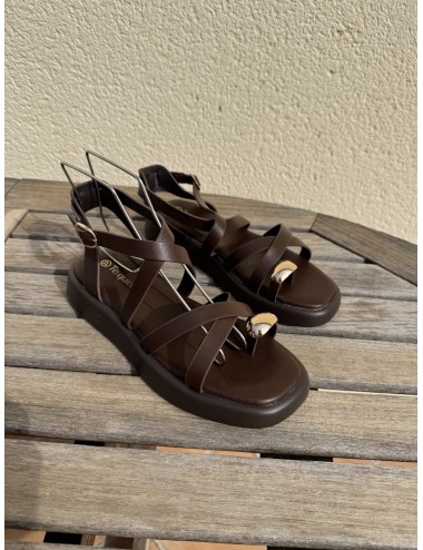 Sandalias con tiras y anillo Onifai Brown
