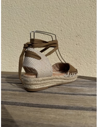 Alpargatas con cintas a la pierna Altara Khaki