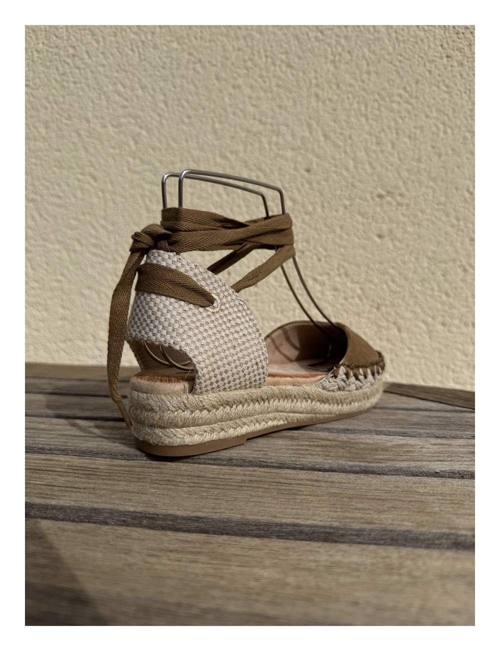 Alpargatas con cintas a la pierna Altara Khaki