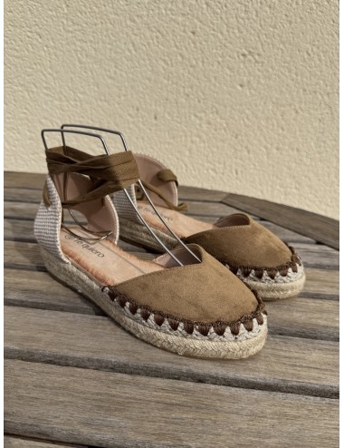 Alpargatas con cintas a la pierna Altara Khaki