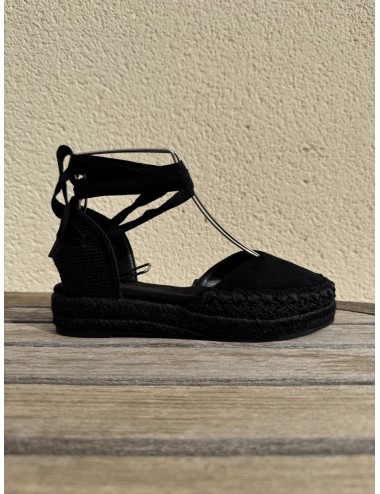 Alpargatas con cintas a la pierna Altara Noir