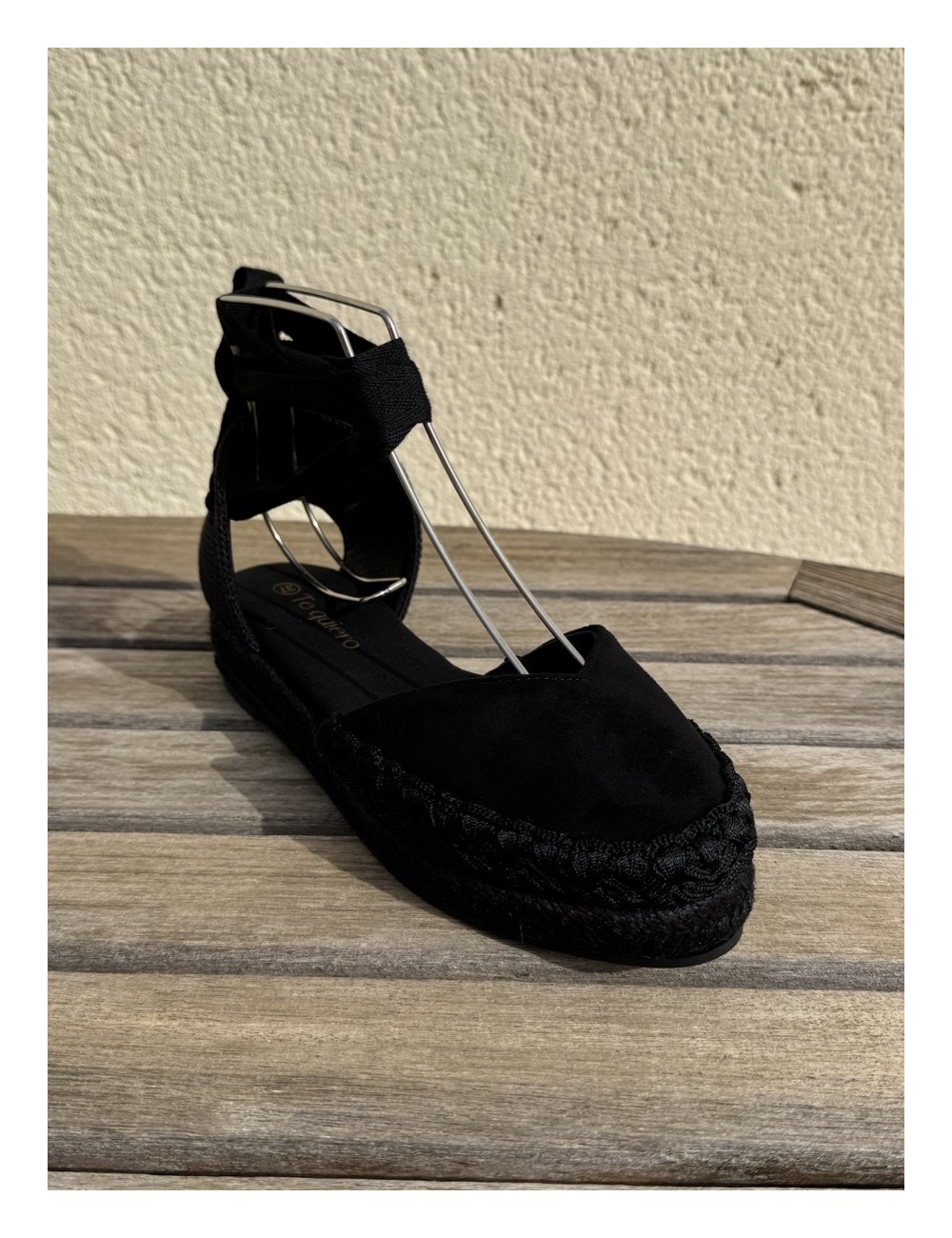 Alpargatas con cintas a la pierna Altara Noir