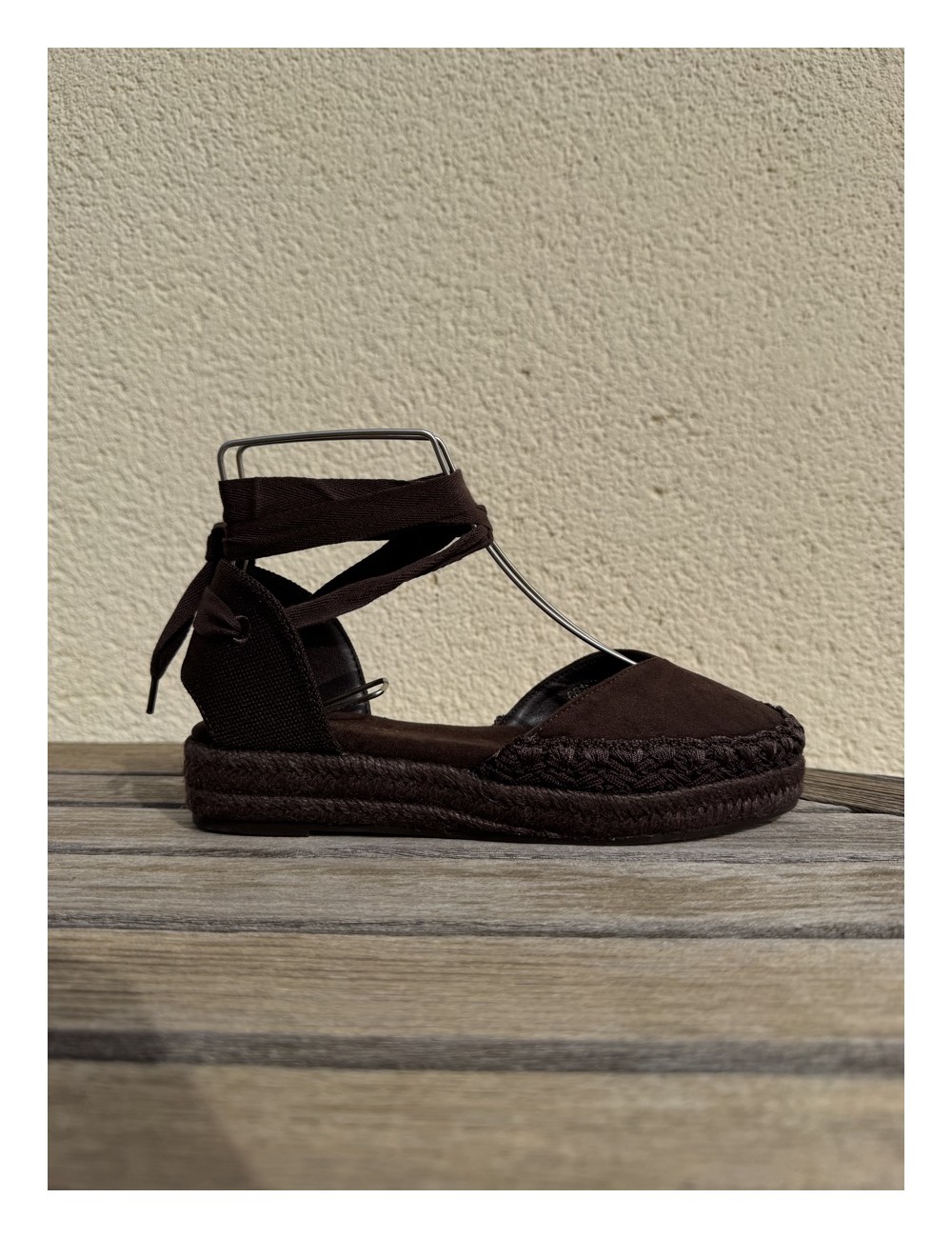 Alpargatas con cintas a la pierna Altara Brown