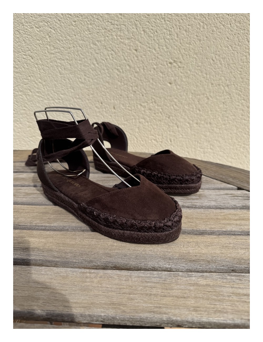 Alpargatas con cintas a la pierna Altara Brown