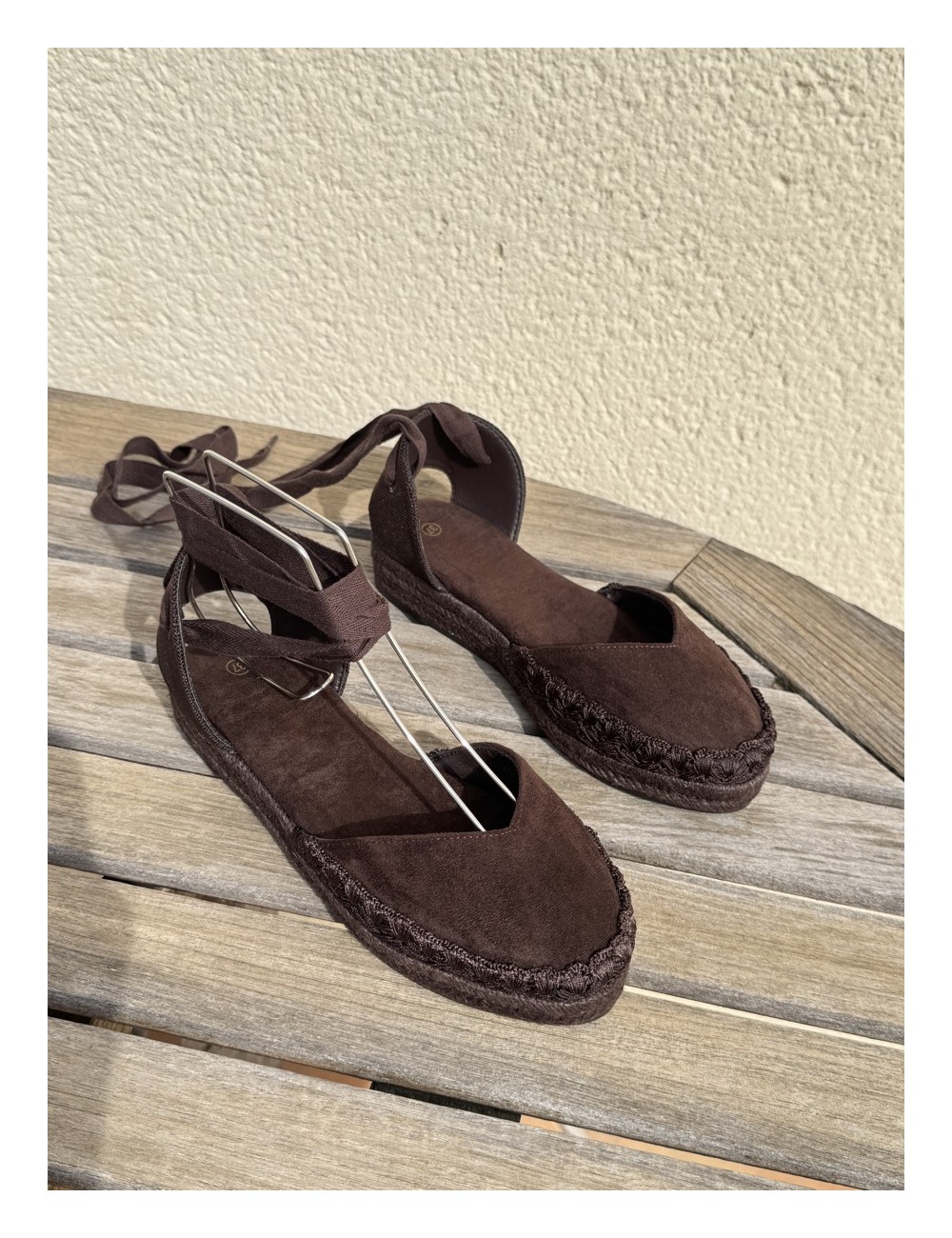 Alpargatas con cintas a la pierna Altara Brown