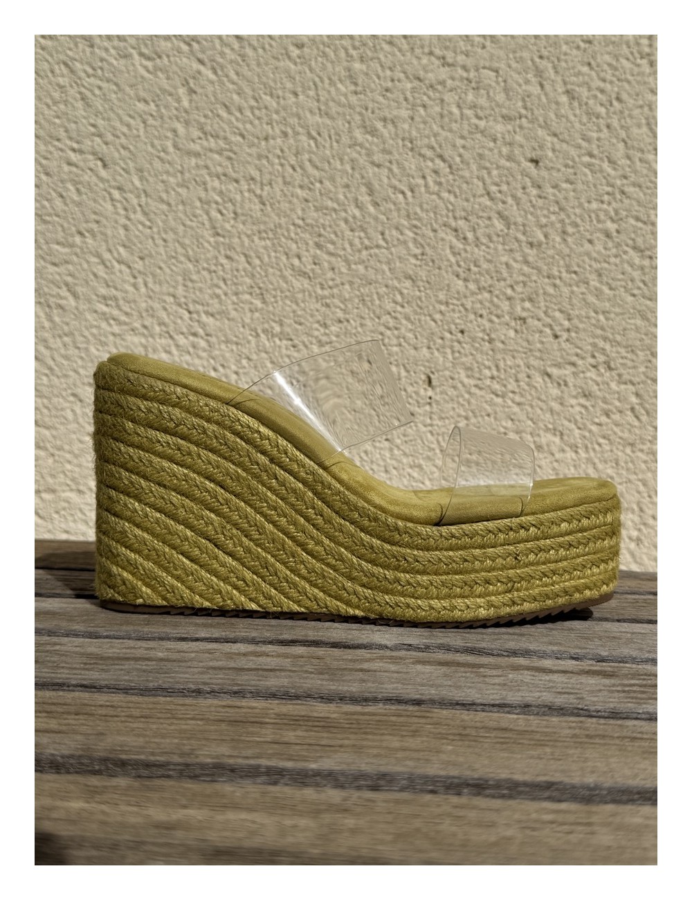 Sandalias de esparto con tiras Transparente Biasi Green