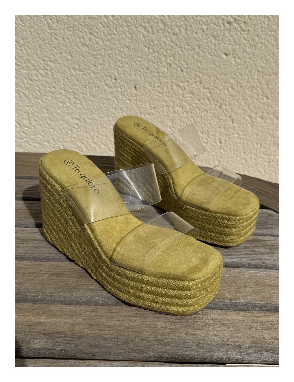 Sandalias de esparto con tiras Transparente Biasi Green