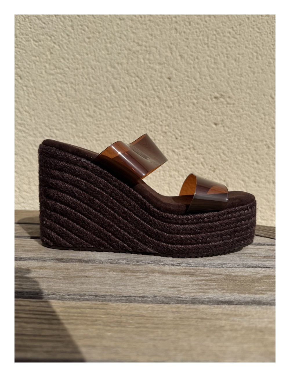 Sandalias de esparto con tiras Transparente Biasi Brown