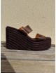 Sandalias de esparto con tiras Transparente Biasi Brown