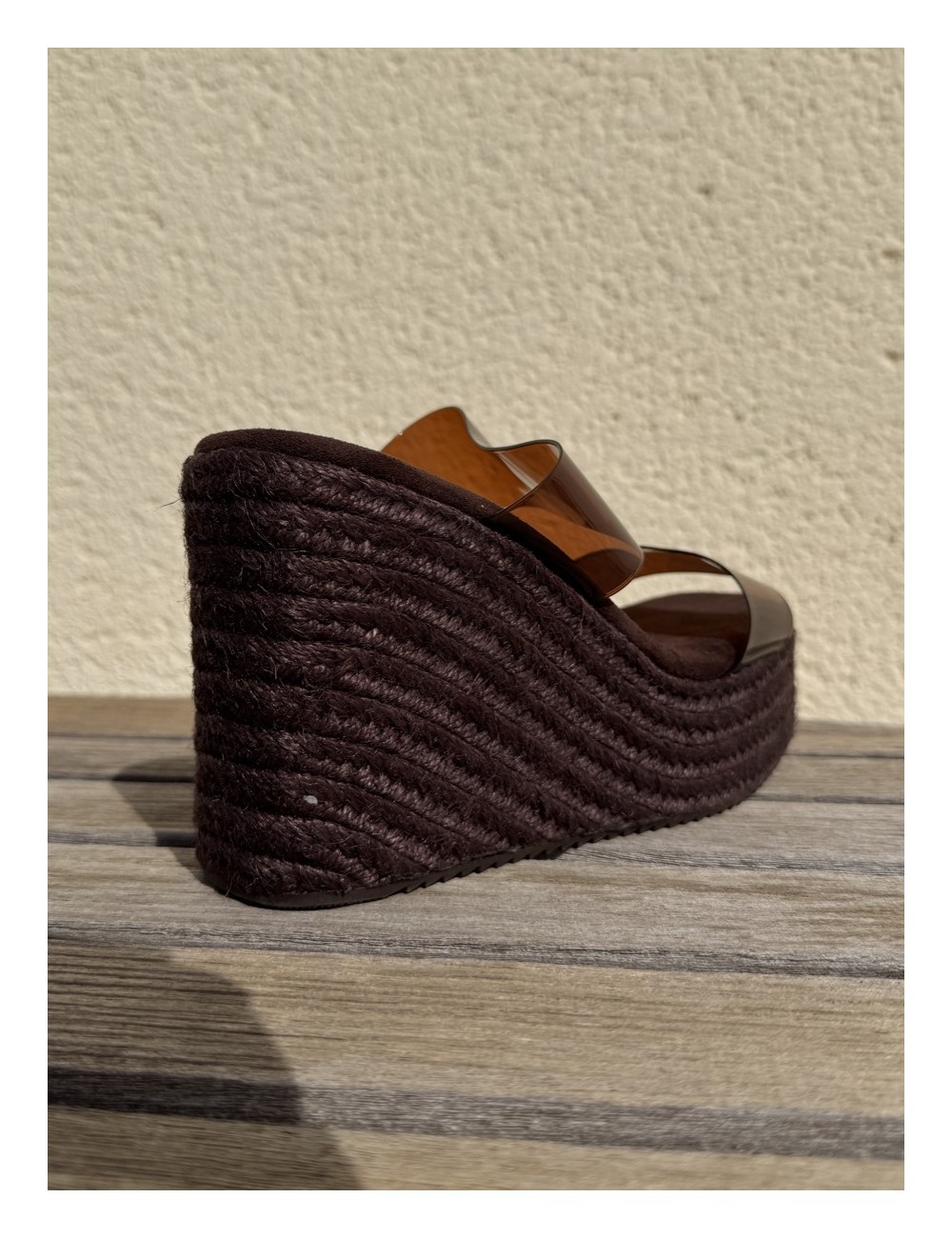 Sandalias de esparto con tiras Transparente Biasi Brown