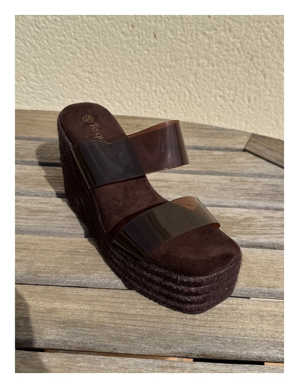 Sandalias de esparto con tiras Transparente Biasi Brown