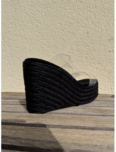 Sandalias de esparto con tiras Transparente Biasi Noir