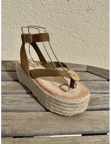 Sandalias con plataforma Paolo Khaki