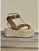 Sandalias con plataforma Paolo Khaki