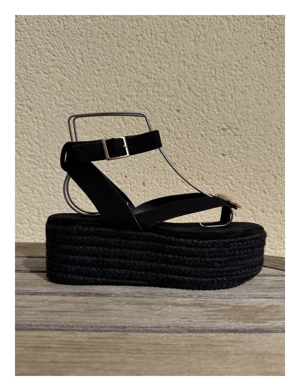 Sandalias con plataforma Paolo All Noir