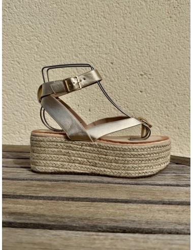 Sandalias con plataforma Paolo Gold
