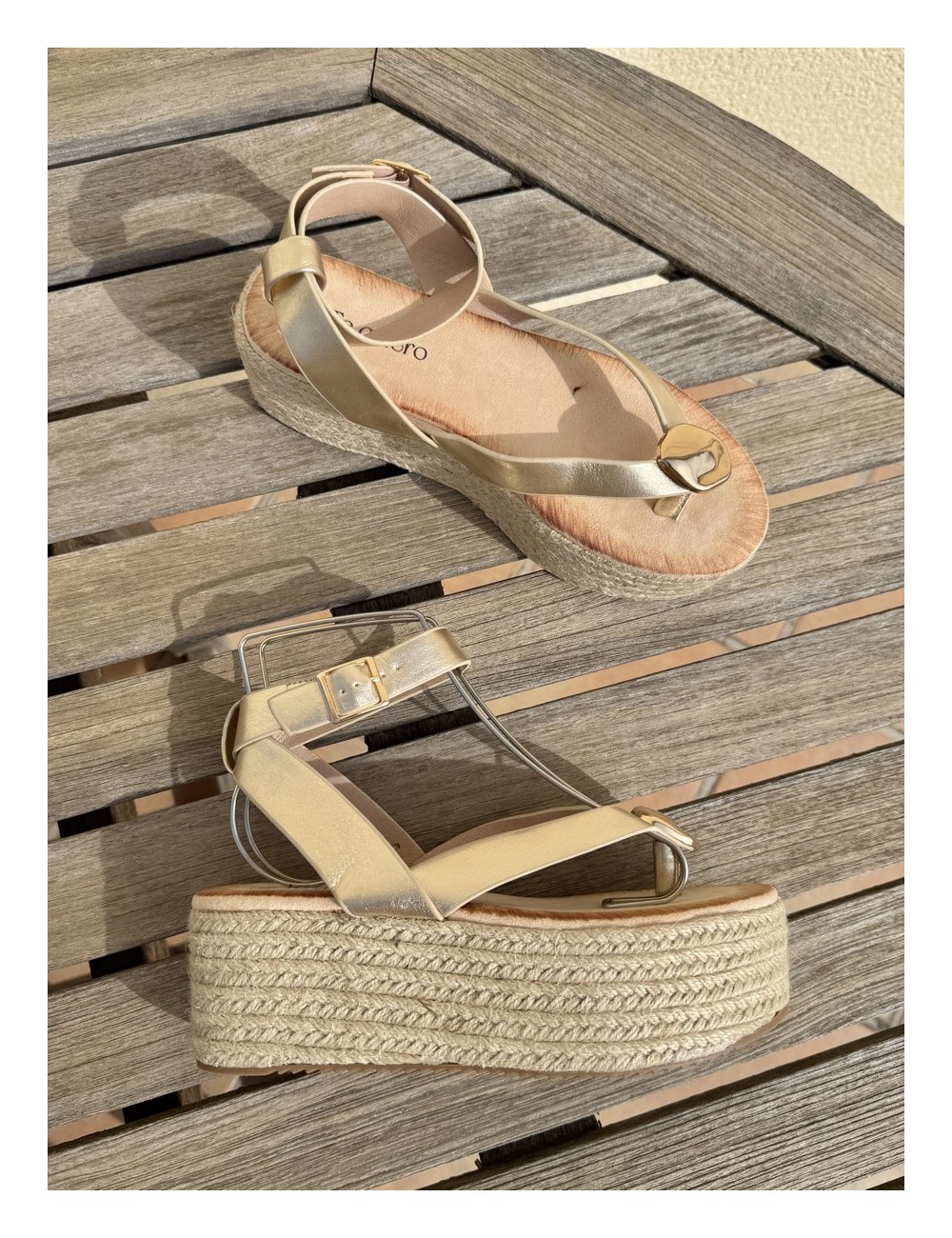 Sandalias con plataforma Paolo Gold