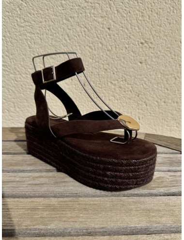 Sandalias con plataforma Paolo all Brown