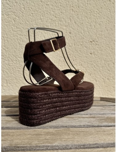 Sandalias con plataforma Paolo all Brown