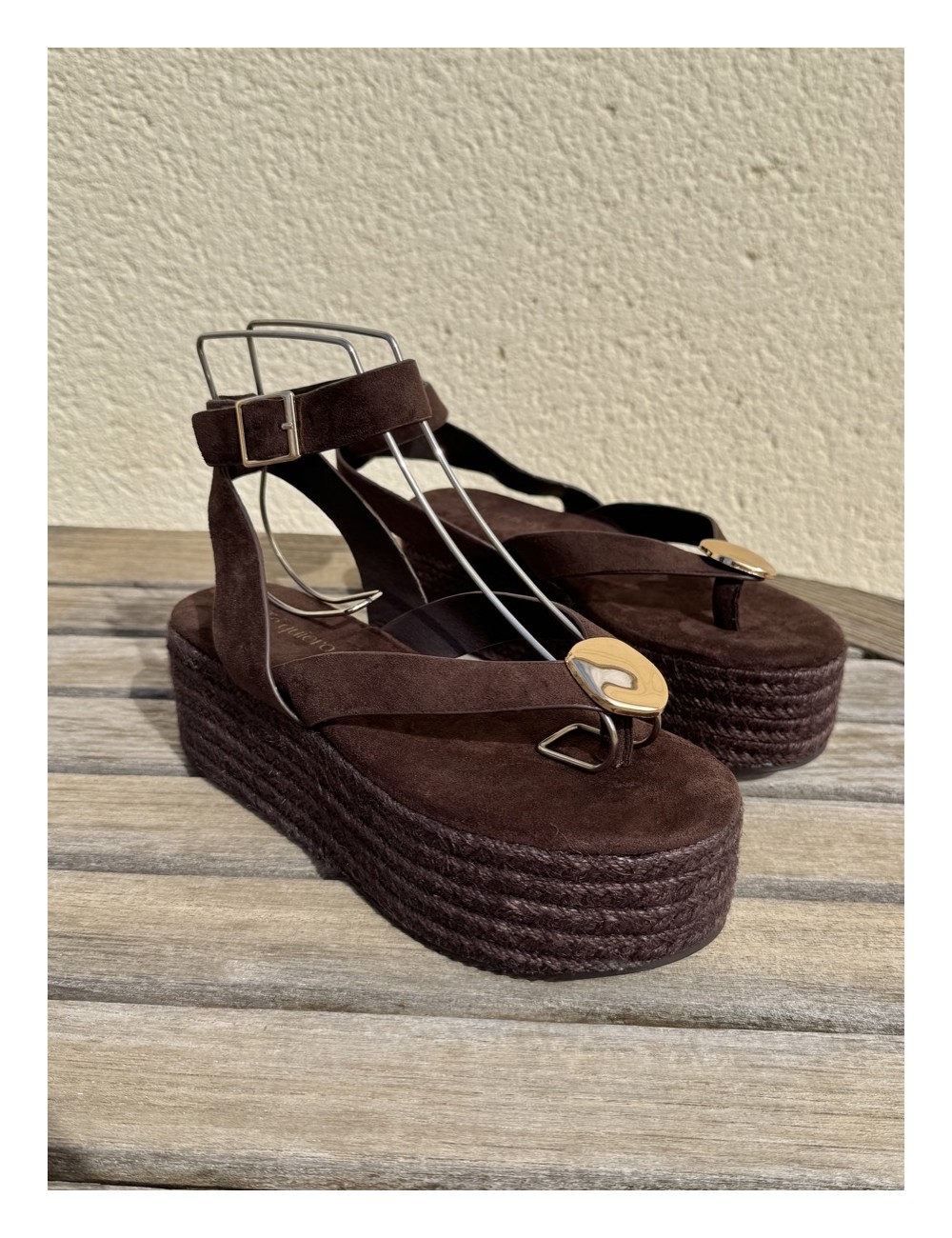 Sandalias con plataforma Paolo all Brown