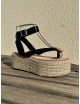Sandalias con plataforma Paolo Noir