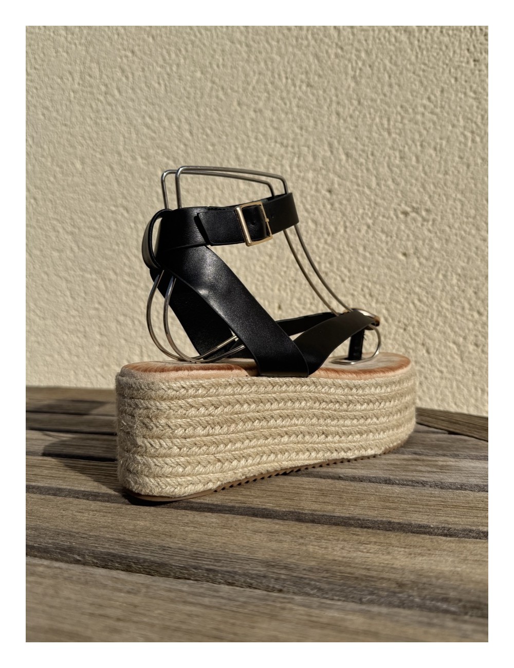 Sandalias con plataforma Paolo Noir