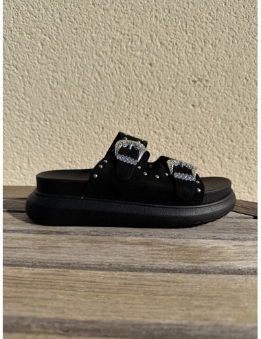 Sandalias con Plataforma y hebillas Tirli Noir