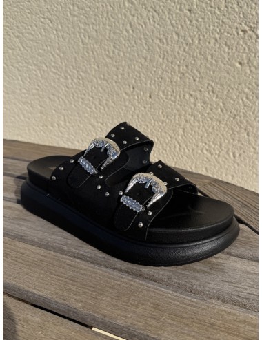 Sandalias con Plataforma y hebillas Tirli Noir