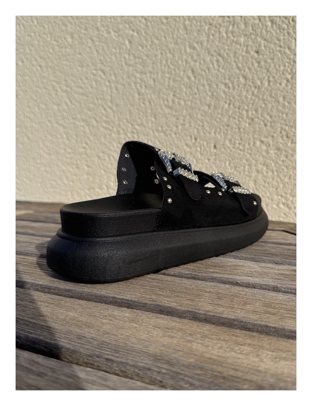 Sandalias con Plataforma y hebillas Tirli Noir