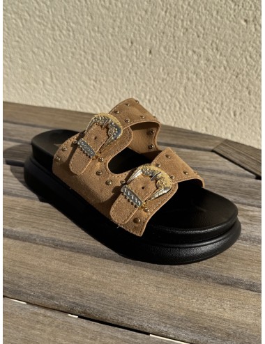 Sandalias con Plataforma y hebillas Tirli Khaki