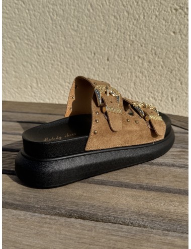 Sandalias con Plataforma y hebillas Tirli Khaki