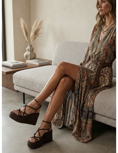 Sandalias con cuña Onani Brown