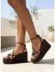 Sandalias con cuña Onani Brown
