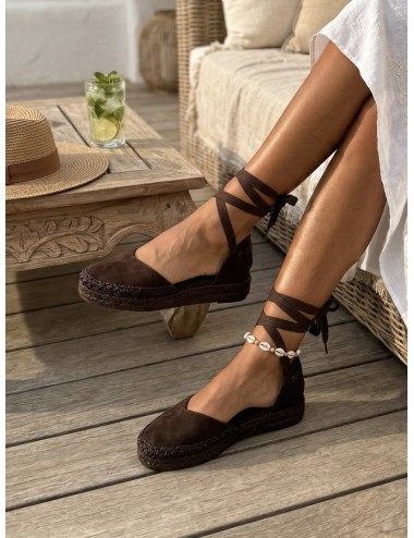 Alpargatas con cintas a la pierna Altara Brown