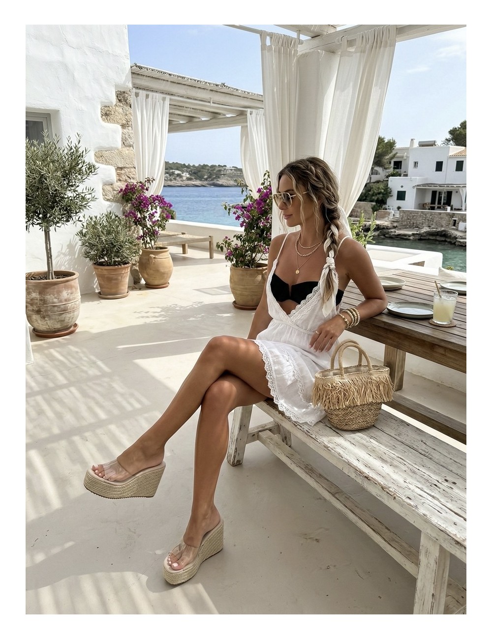 Sandalias con plataforma Sozza Beige