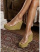 Sandalias de esparto con tiras Transparente Biasi Green