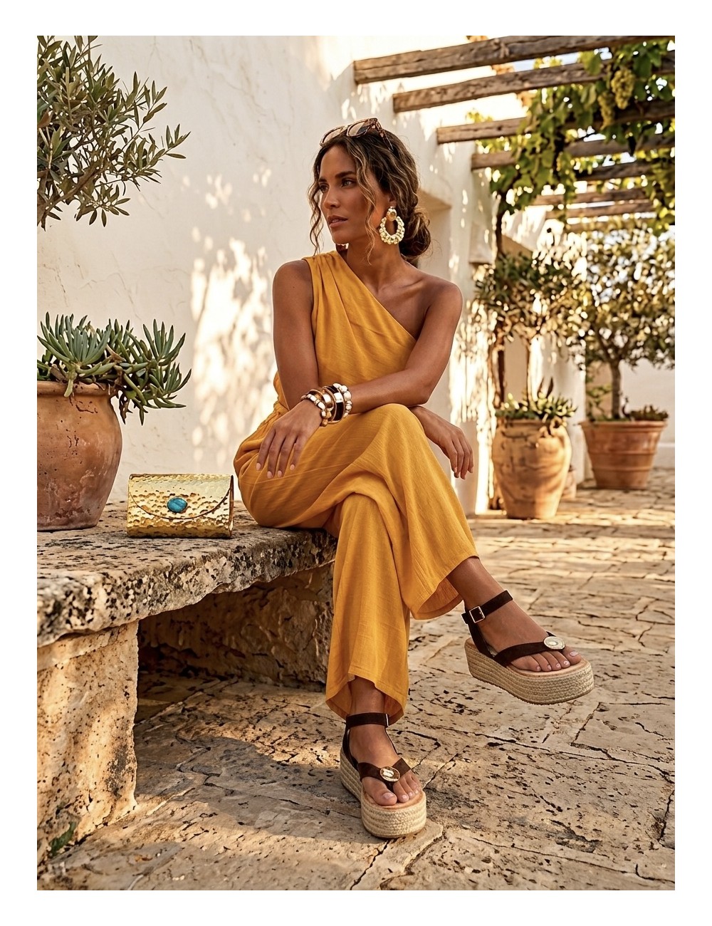 Sandalias con plataforma Paolo Brown