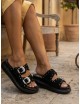 Sandalias con Plataforma y hebillas Tirli Noir