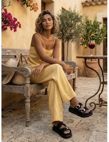 Sandalias con Plataforma y hebillas Tirli Noir