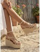 Sandalias de esparto y Plataforma Lazzo Gold