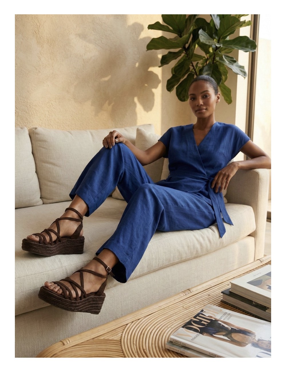 Sandalias con plataforma Nuchis Brown