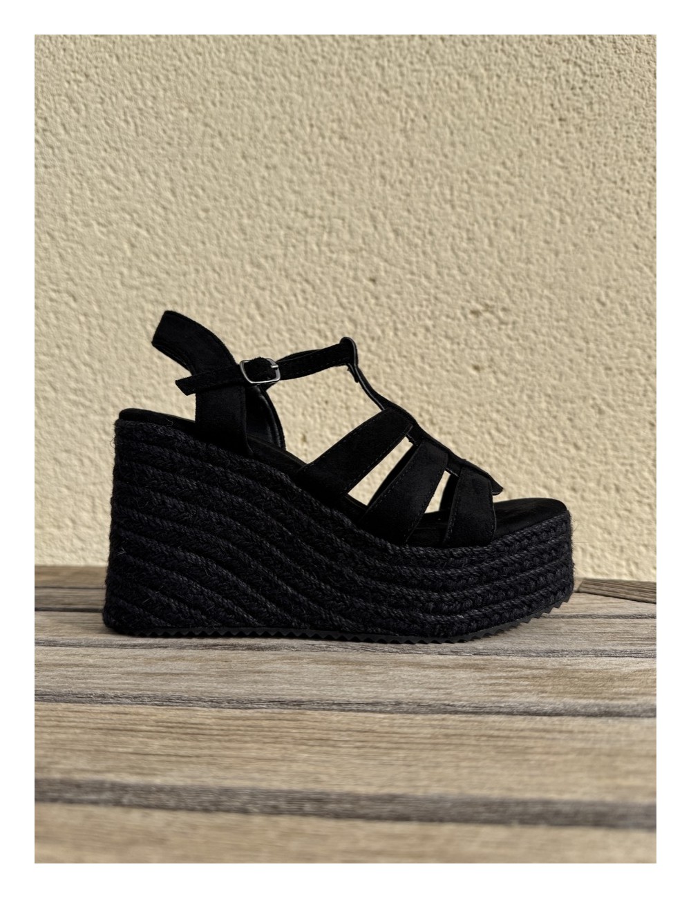 Sandalias con Cuña Casazza All Noir