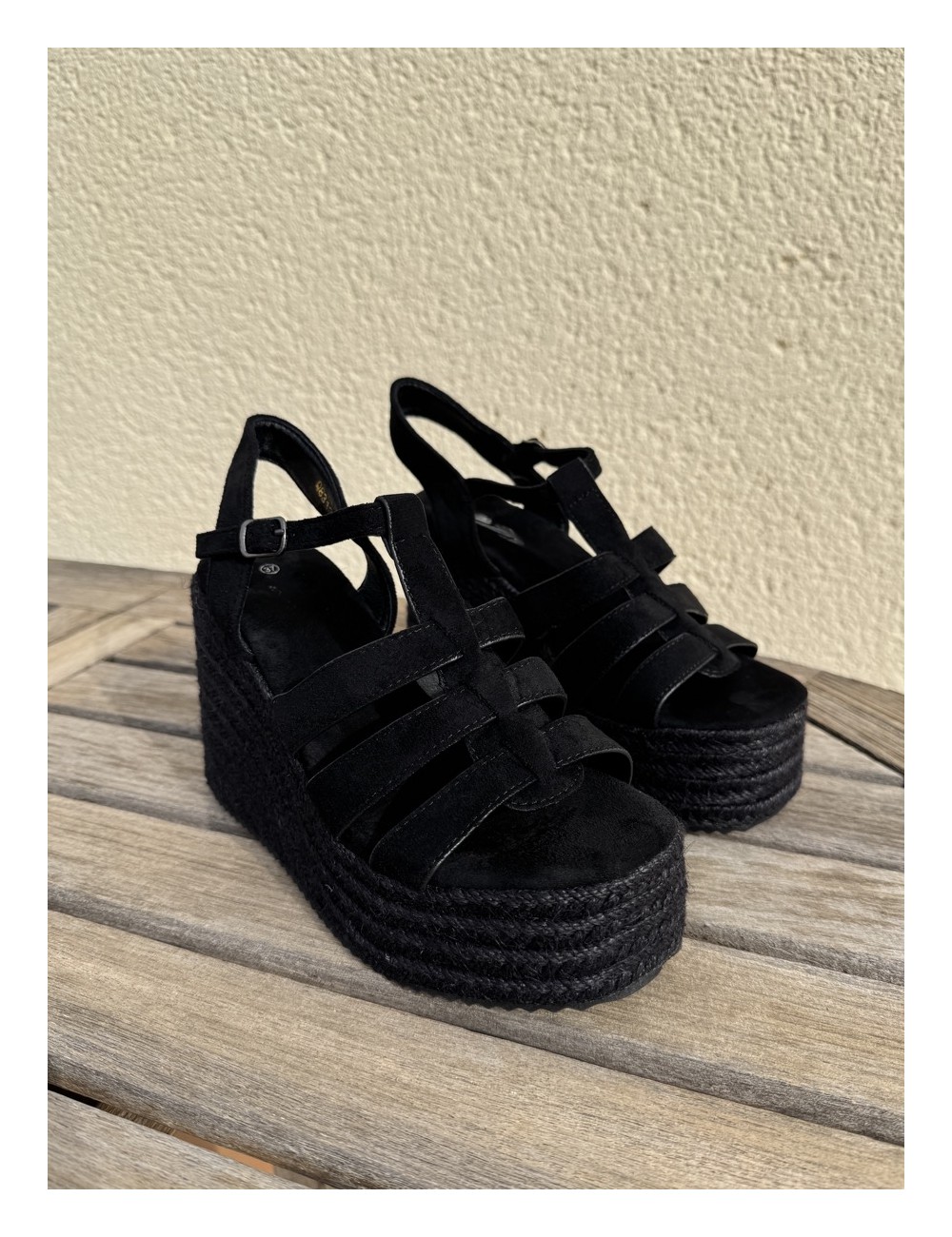 Sandalias con Cuña Casazza All Noir