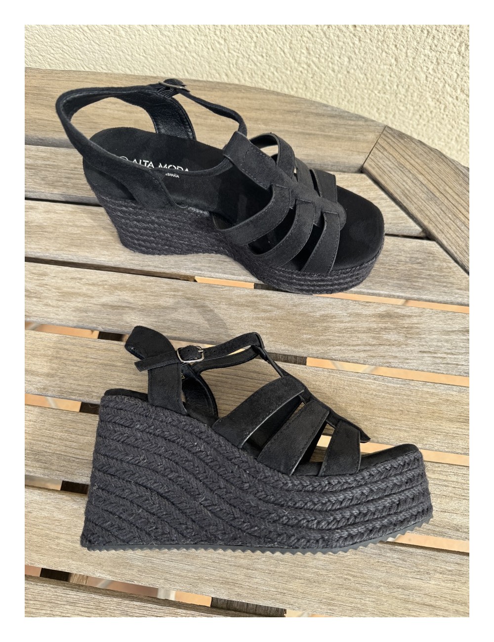 Sandalias con Cuña Casazza All Noir