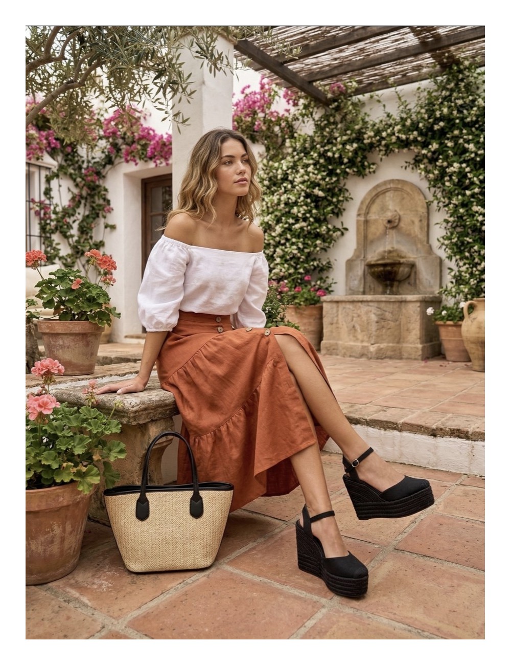 Sandalias con cuñas altas Loiri All Noir