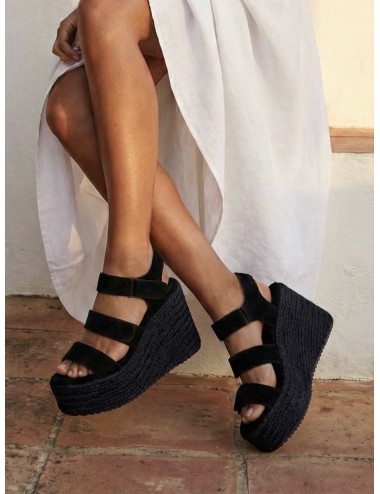 Sandalias con Cuña altas Aprilia Noir