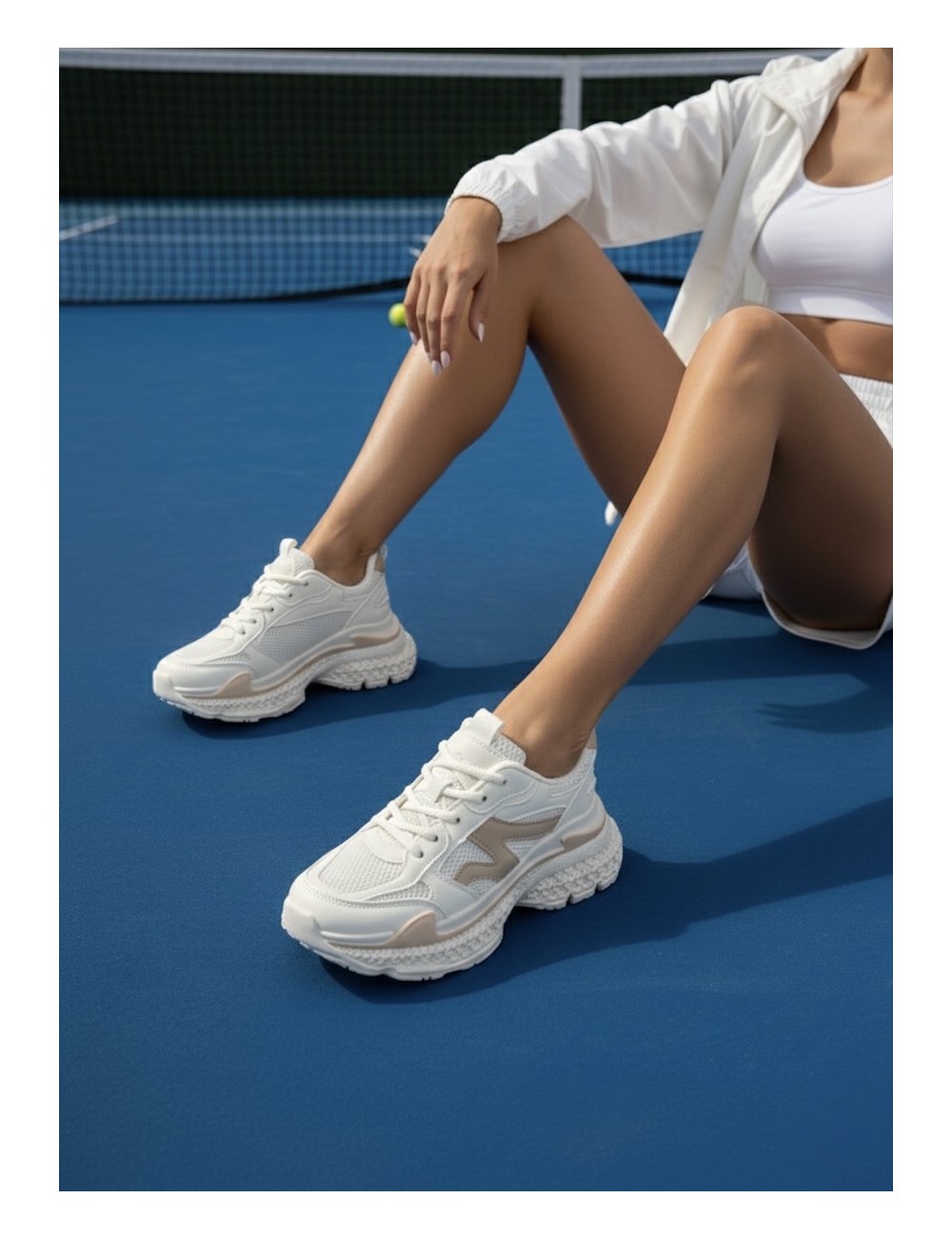 Tenis de suela gruesa Atrani Beige