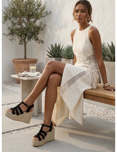 Sandalias con Cuña Casazza Noir